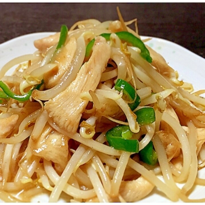 簡単!節約!鶏ともやしのにんつゆ炒め